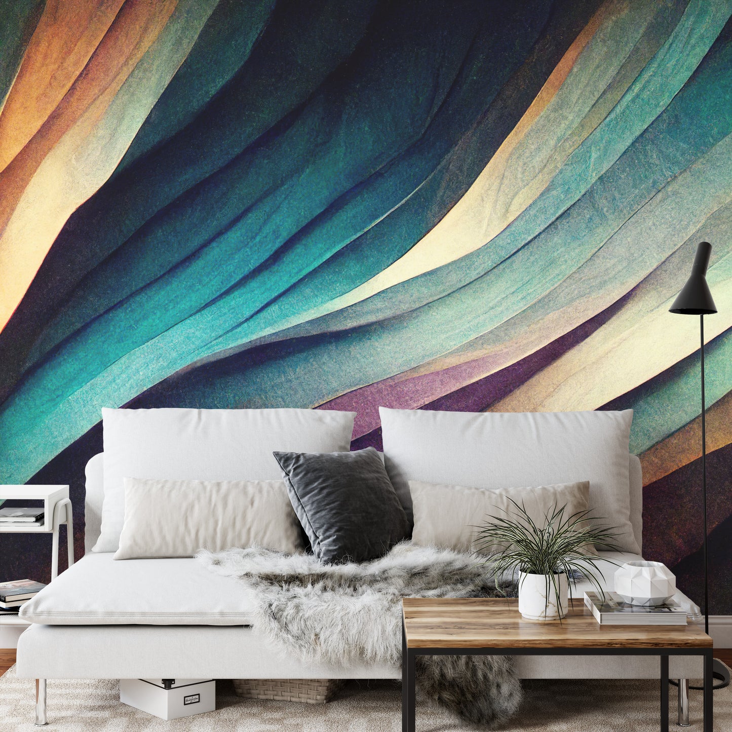 Fototapete Organic Lines As Abstract Wallpaper Background Design