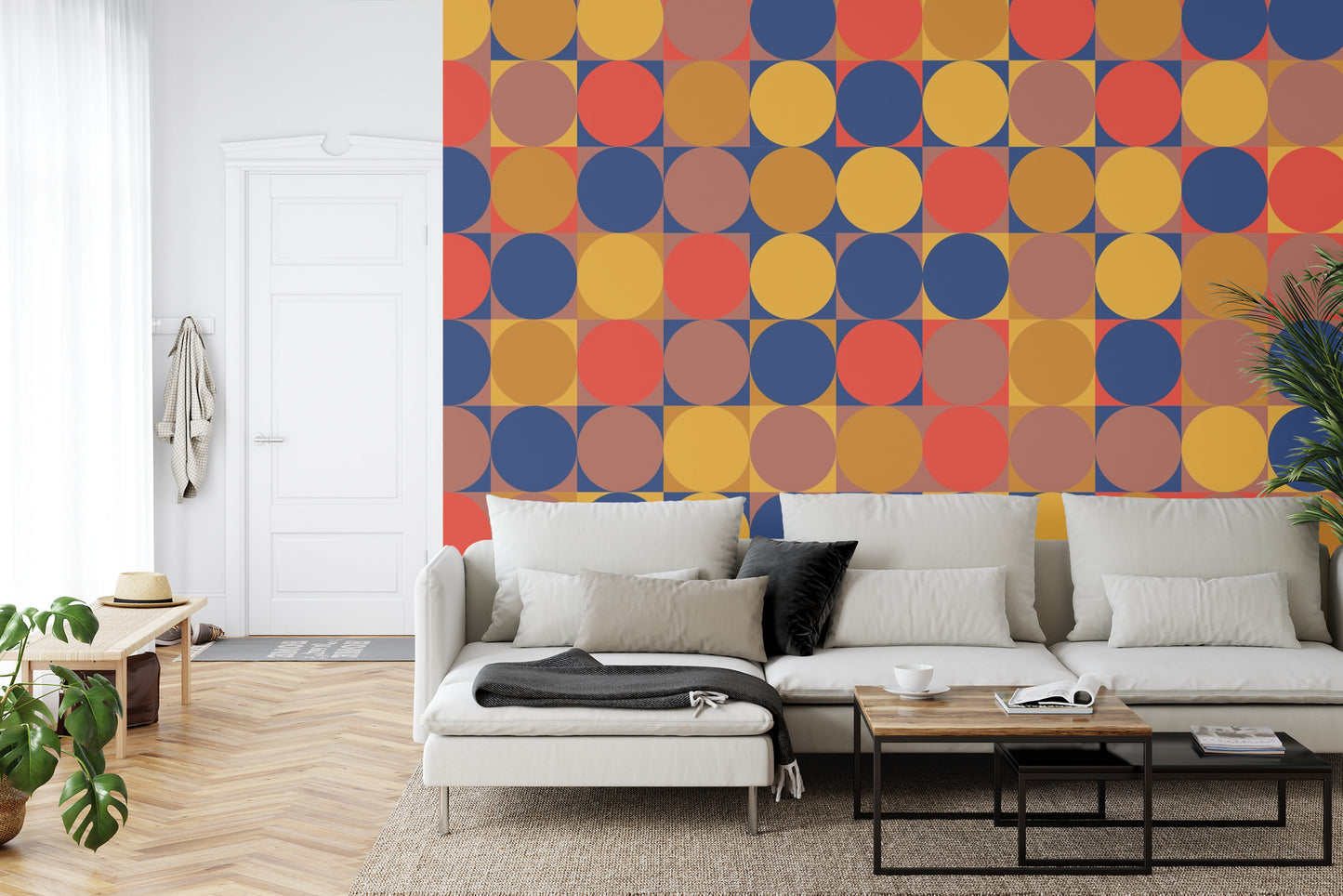 Fototapete Retro Pattern, Geometric Colorful Abstract