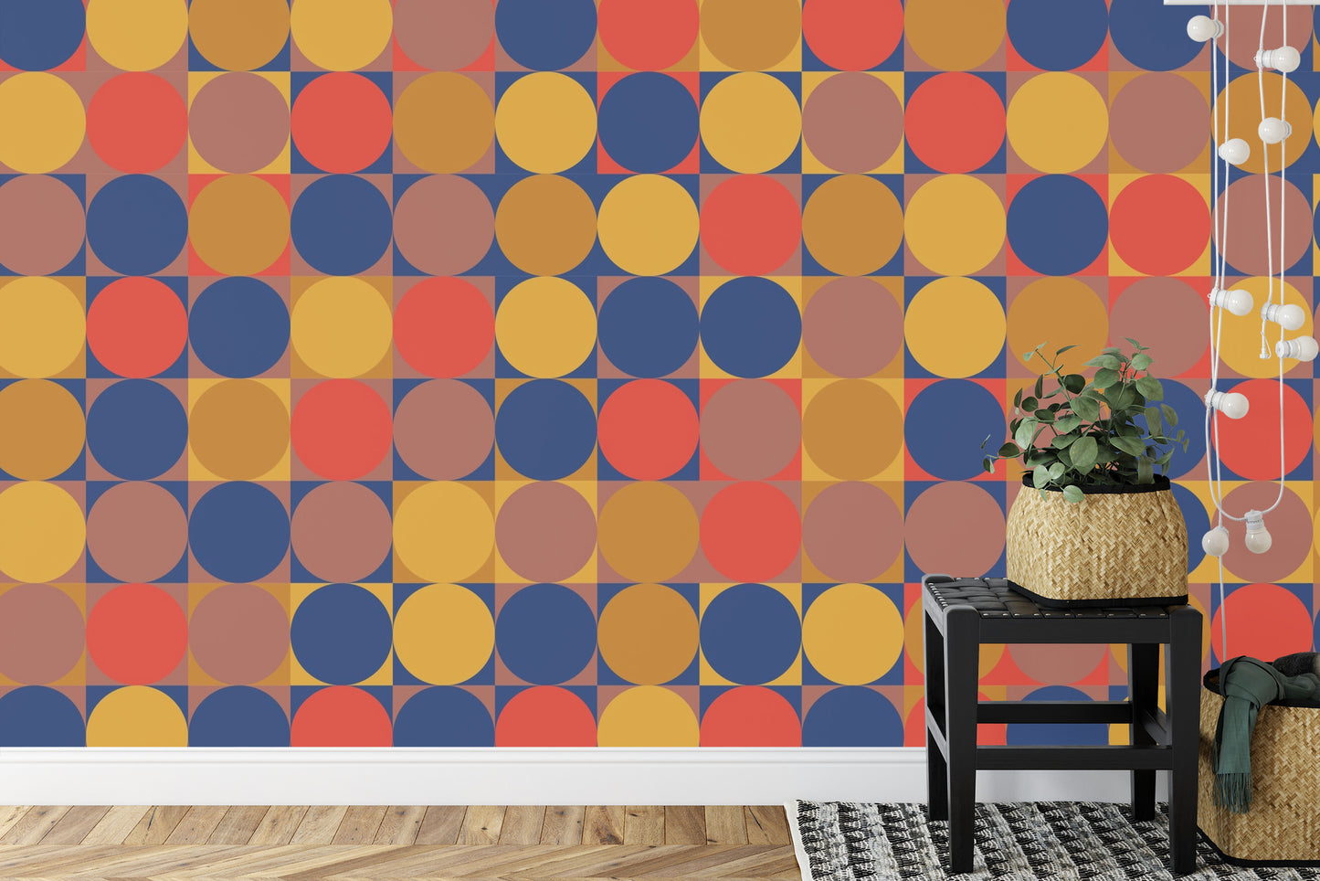 Fototapete Retro Pattern, Geometric Colorful Abstract