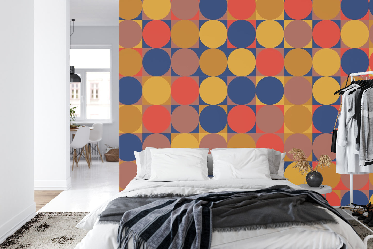 Fototapete Retro Pattern, Geometric Colorful Abstract
