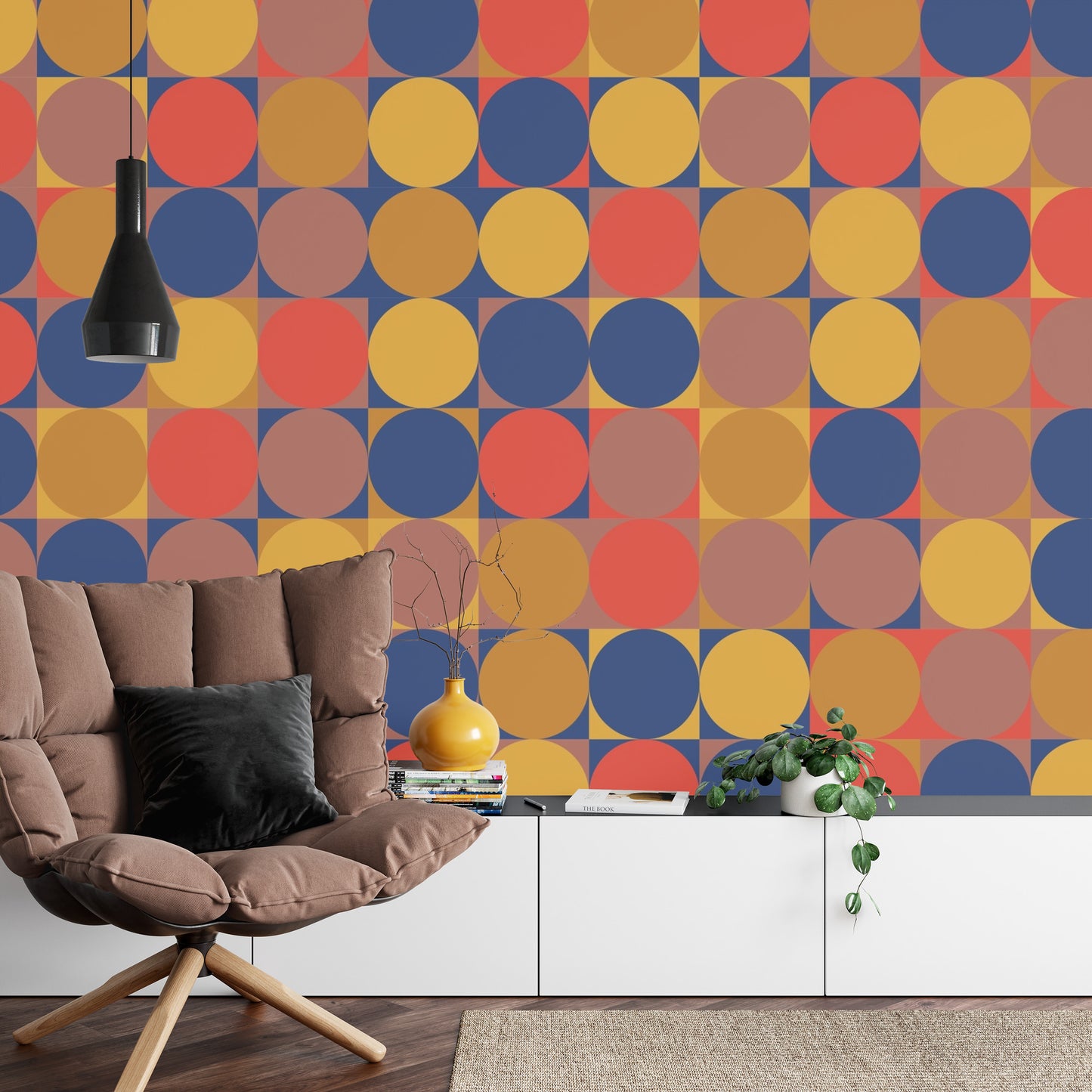 Fototapete Retro Pattern, Geometric Colorful Abstract