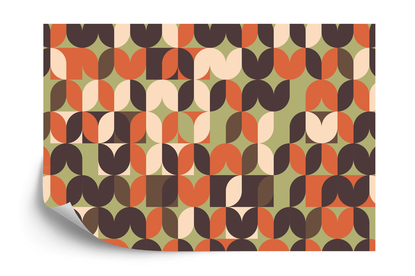 Fototapete Retro Pattern, Geometric Colorful Abstract