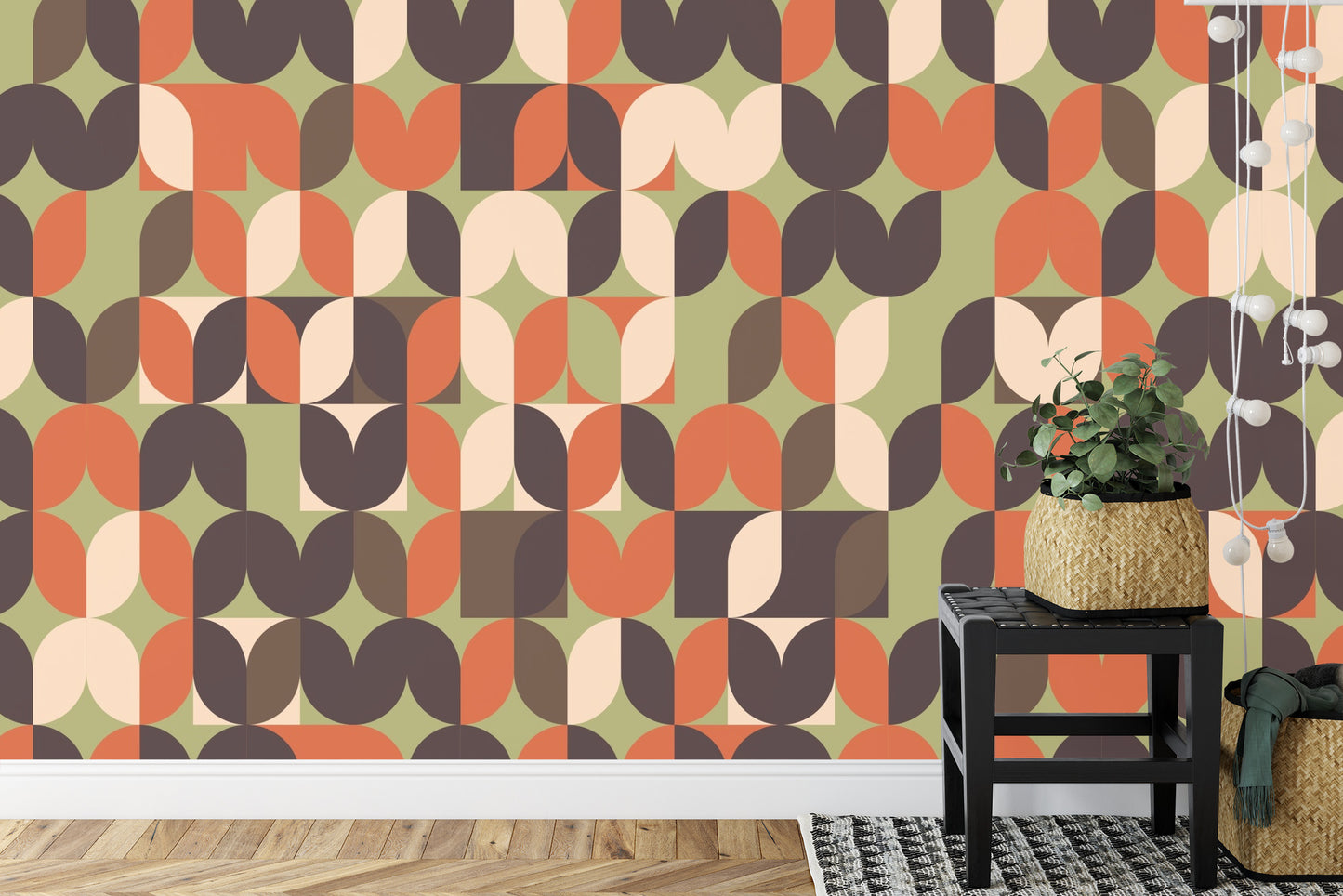 Fototapete Retro Pattern, Geometric Colorful Abstract