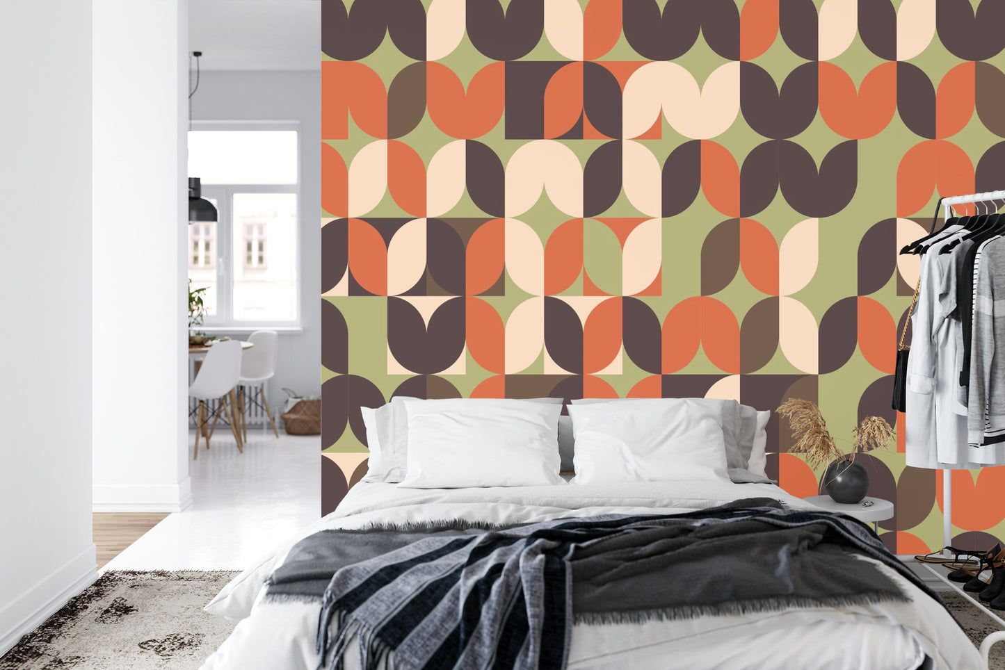 Fototapete Retro Pattern, Geometric Colorful Abstract