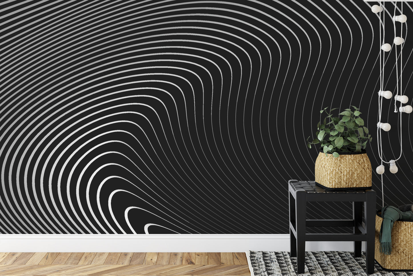 Fototapete Of The Gray Pattern Of Lines . Eps10.