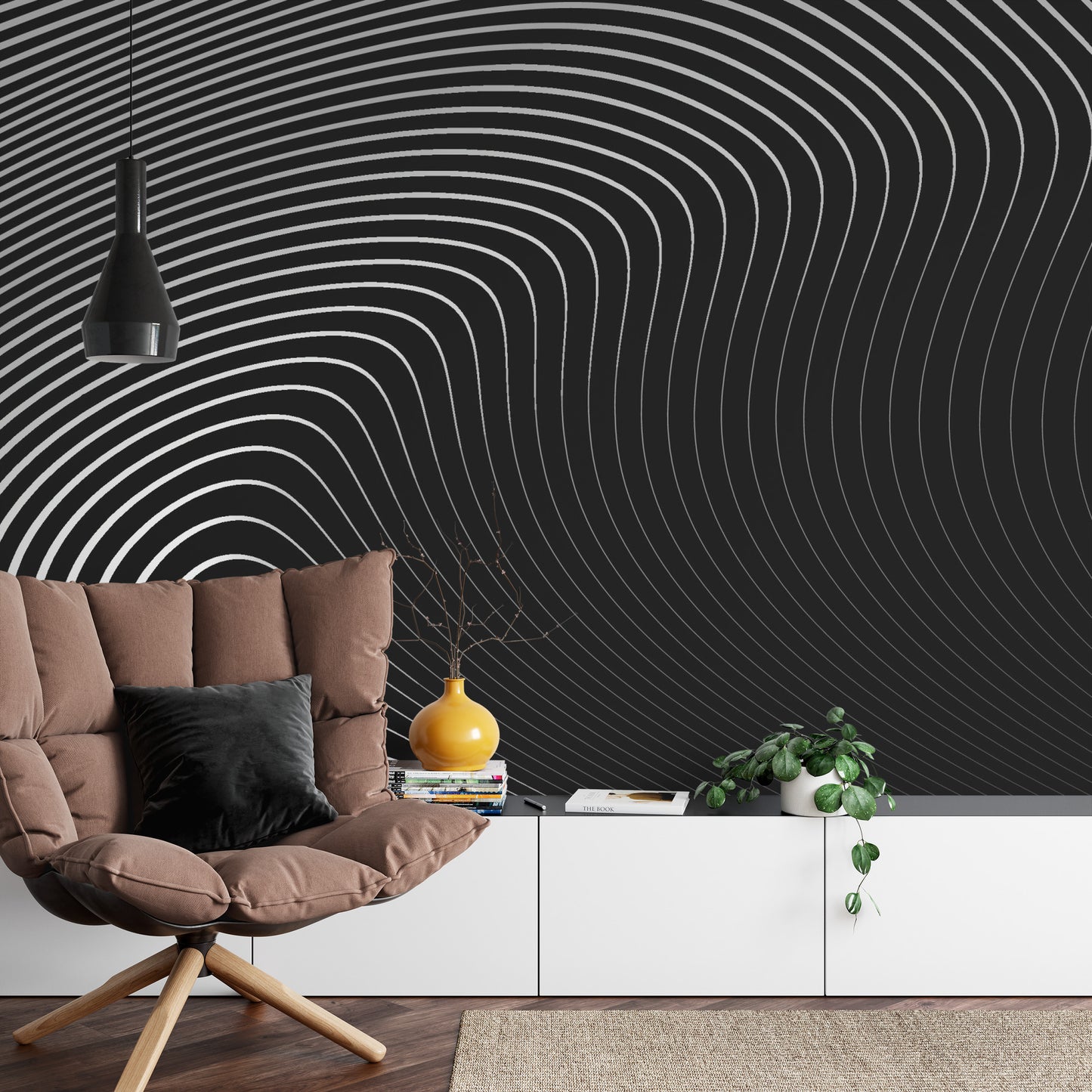 Fototapete Of The Gray Pattern Of Lines . Eps10.