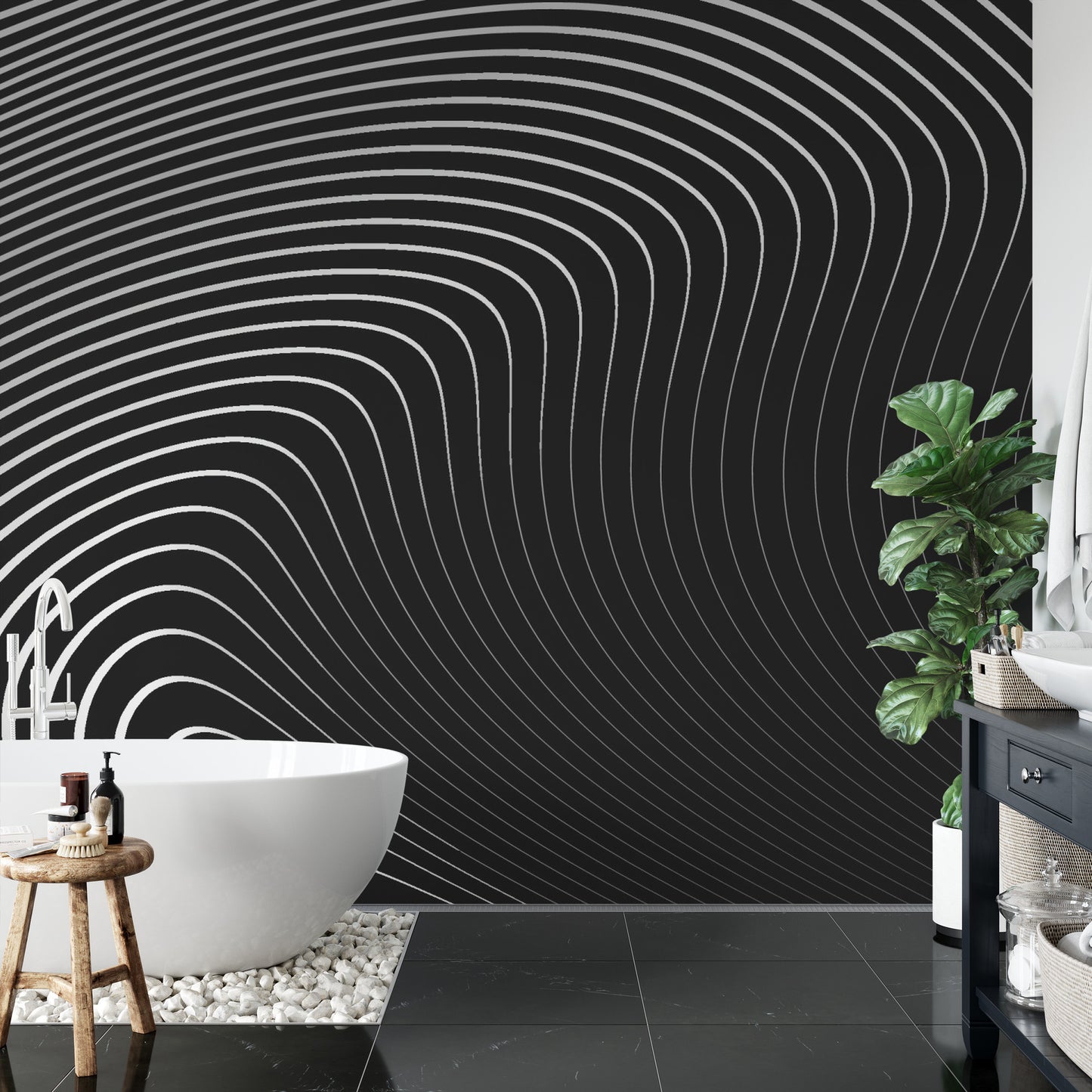 Fototapete Of The Gray Pattern Of Lines . Eps10.