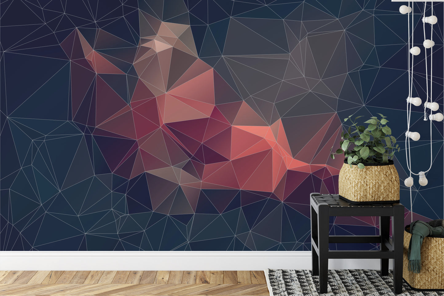 Fototapete Abstract Retro Colortriangle Background,