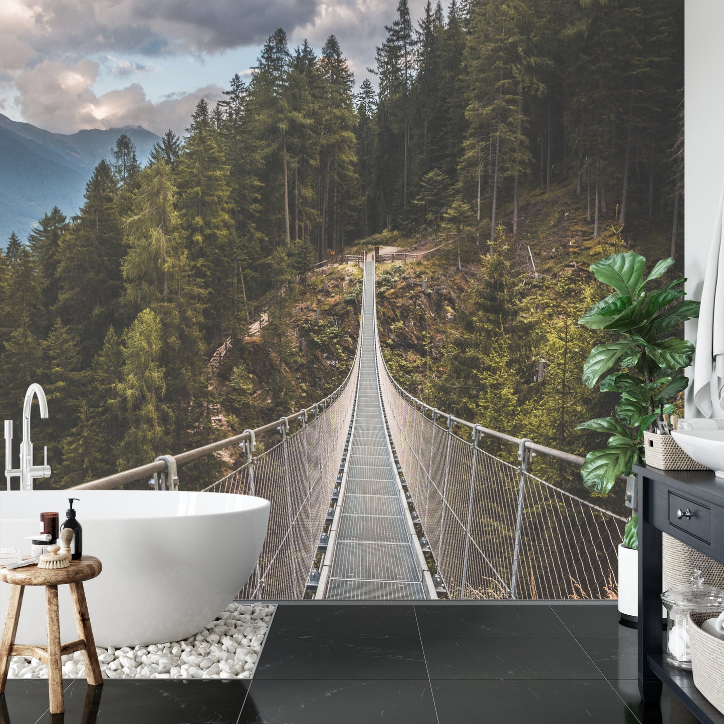 Fototapete Die Hängebrücke