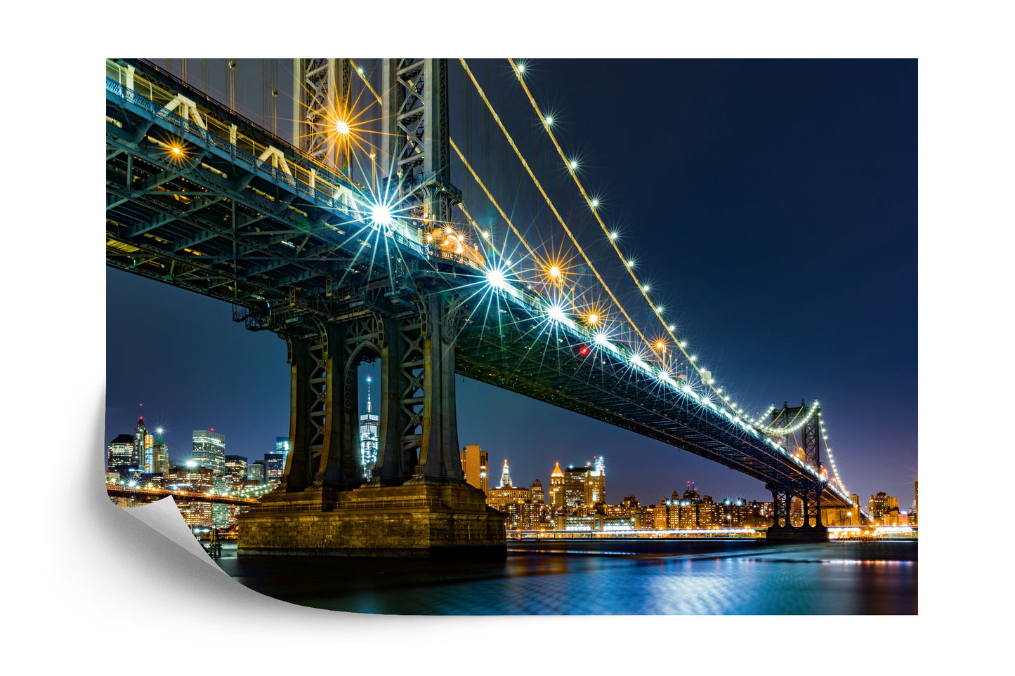 Fototapete Brücke Bei Nacht