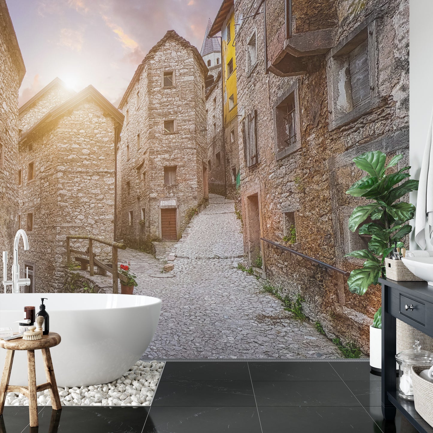 Fototapete Gasse 3D