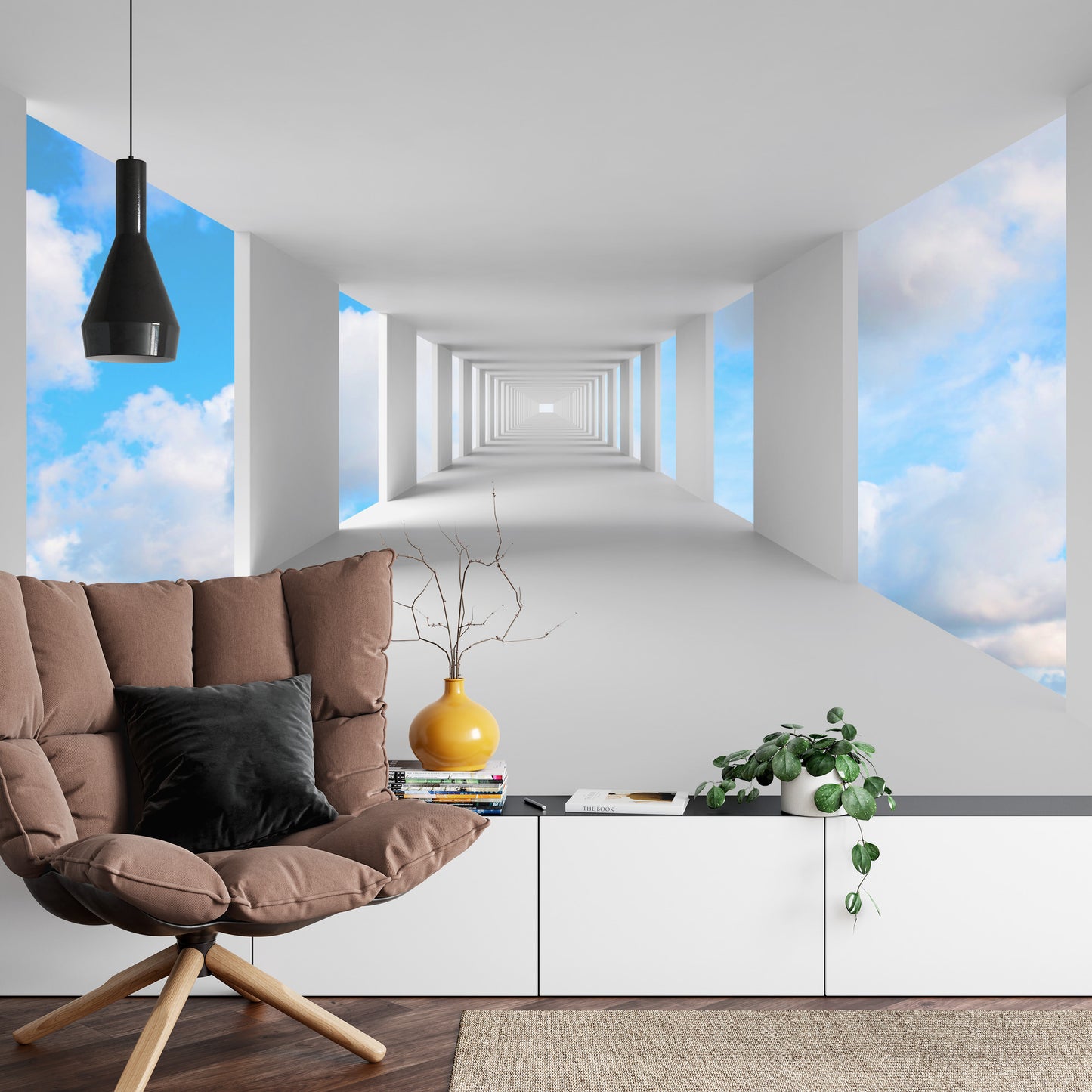 Fototapete 3D Tunnel - Himmel