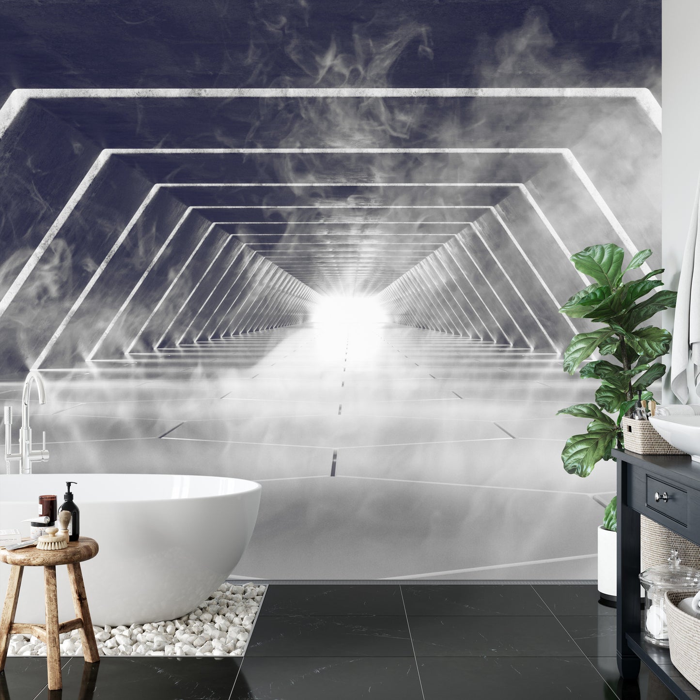 Fototapete 3D Tunnel - Tiefe