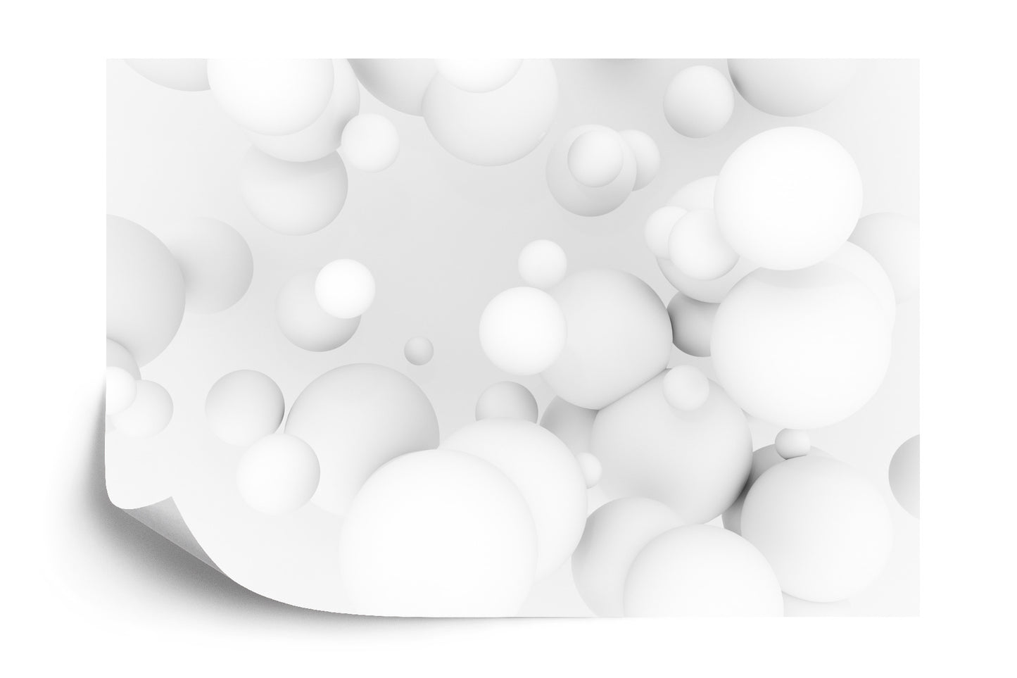 Fototapete 3D Weiße Kugeln