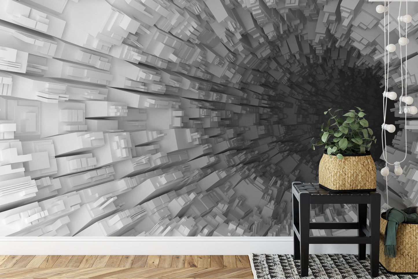 Fototapete Abstrakter Tunnel 3D