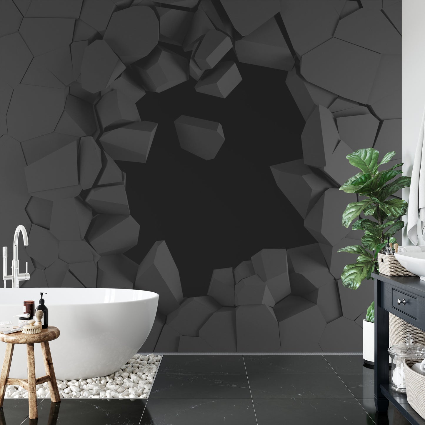 Fototapete Loch In Der Wand 3D-Effekt