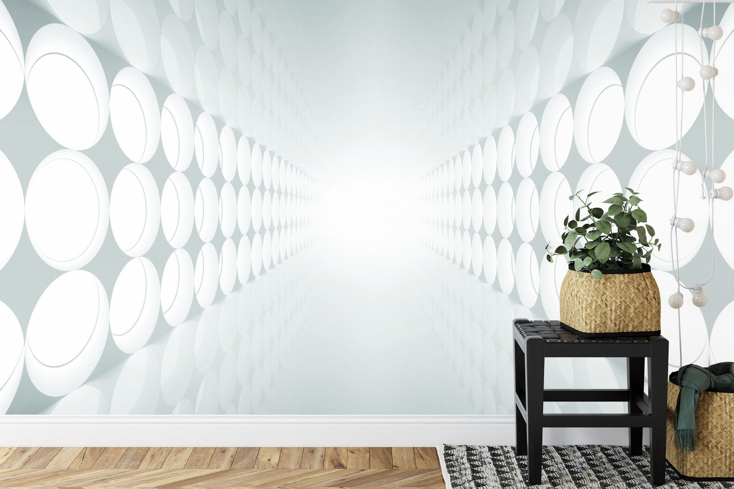 Fototapete 3D Tunnel - Grau