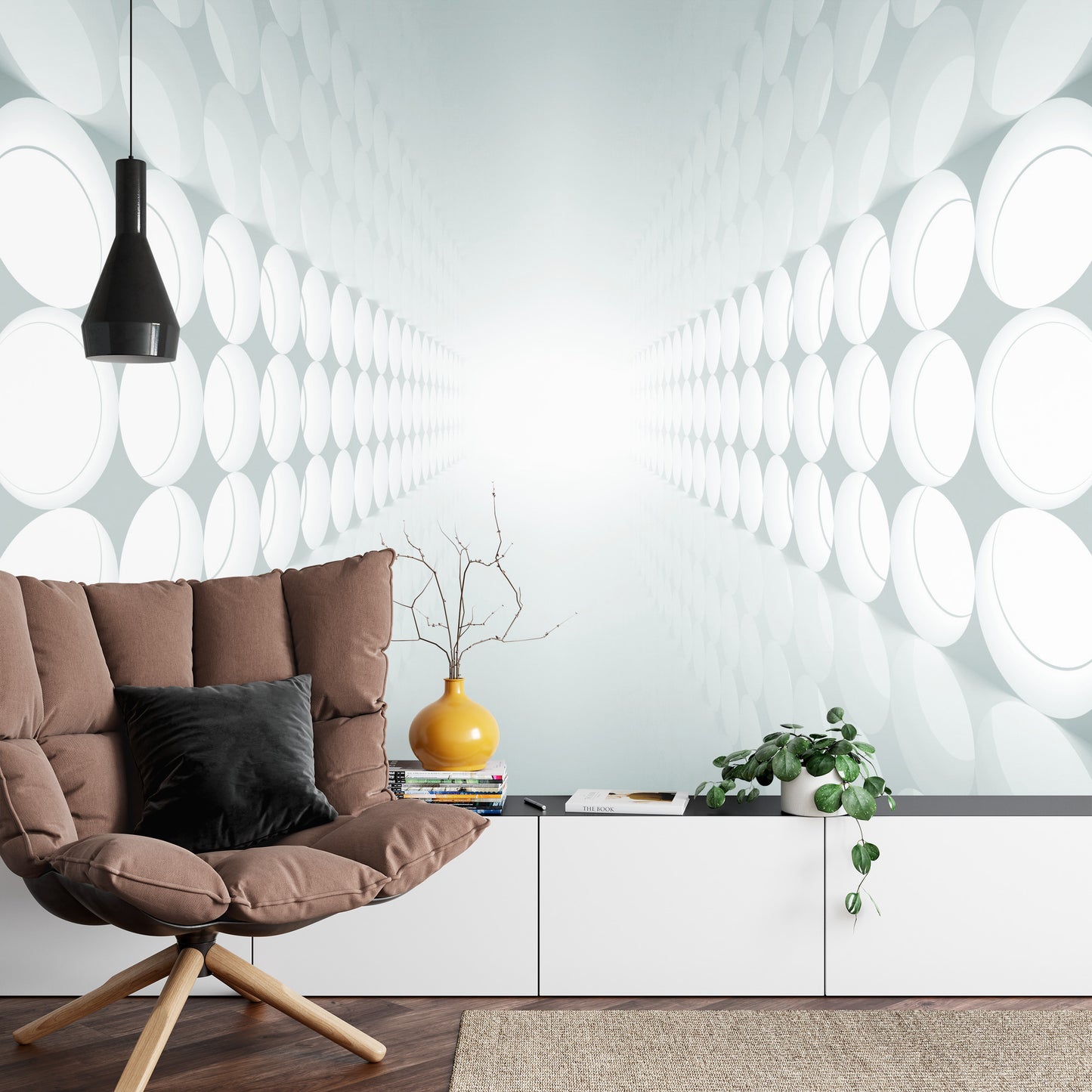 Fototapete 3D Tunnel - Grau