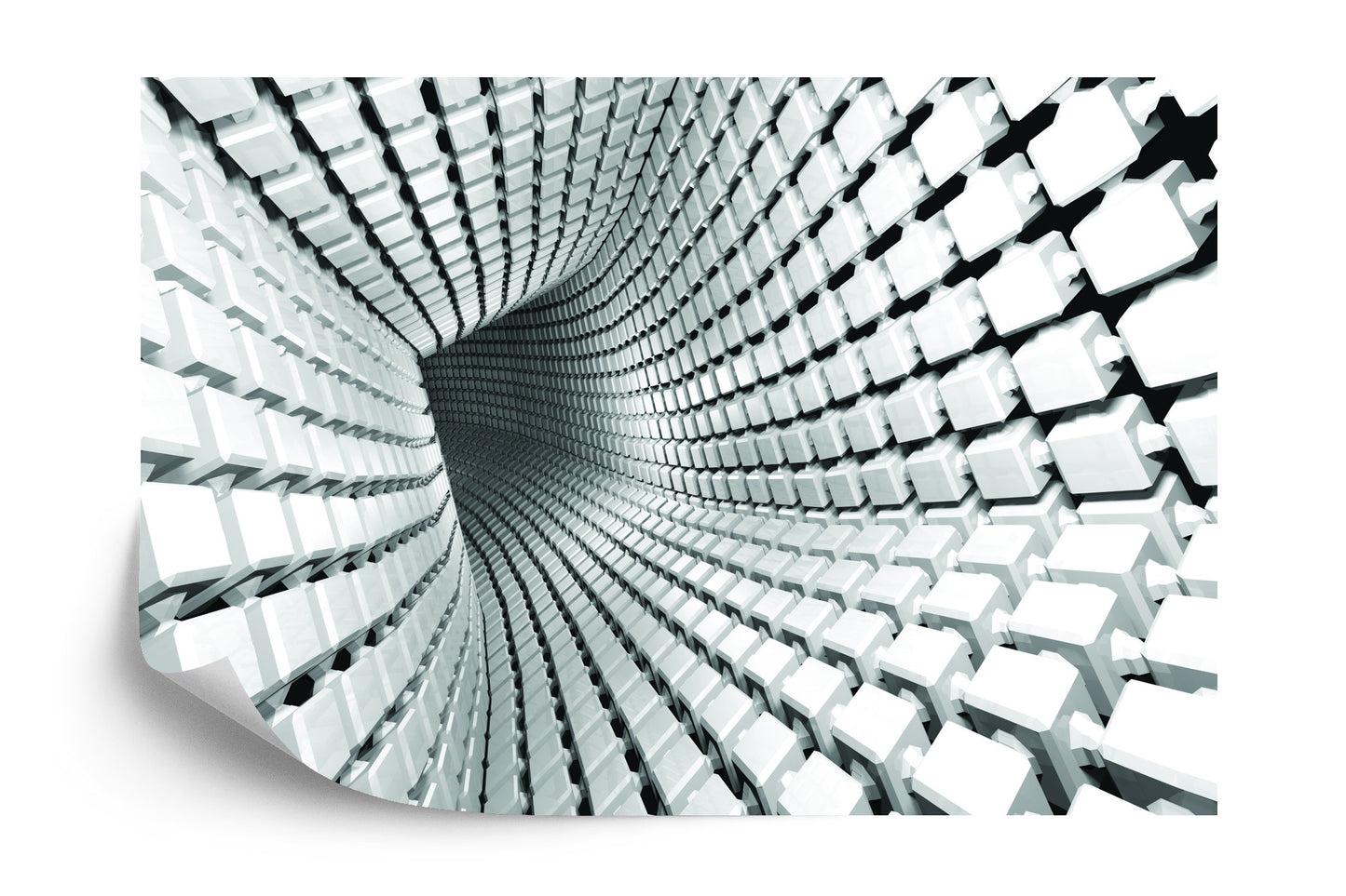 Fototapete 3D Tunnel - Grau