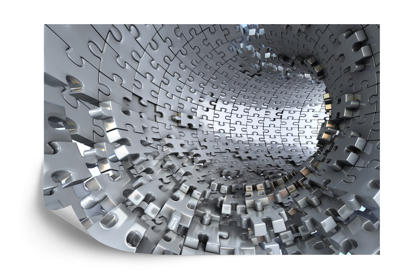 Fototapete 3D Tunnel - Puzzle
