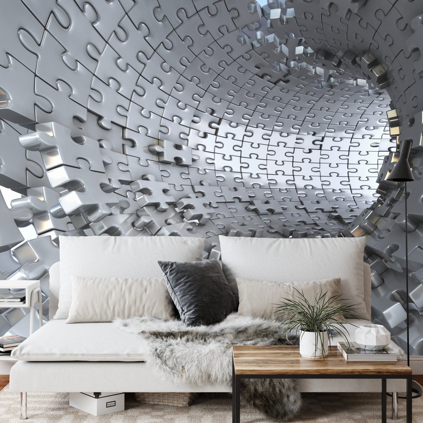 Fototapete 3D Tunnel - Puzzle