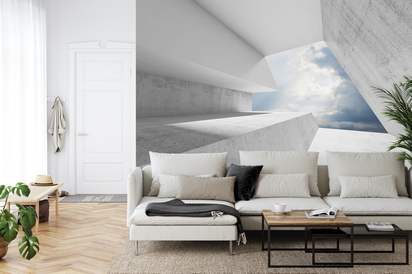 Fototapete 3D Tunnel - Himmel