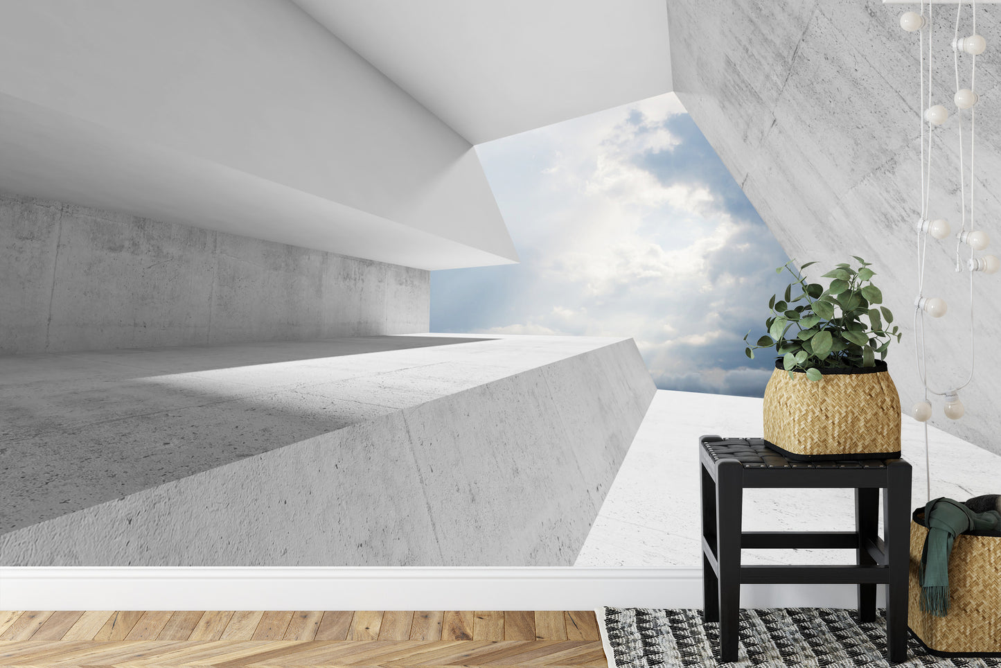 Fototapete 3D Tunnel - Himmel