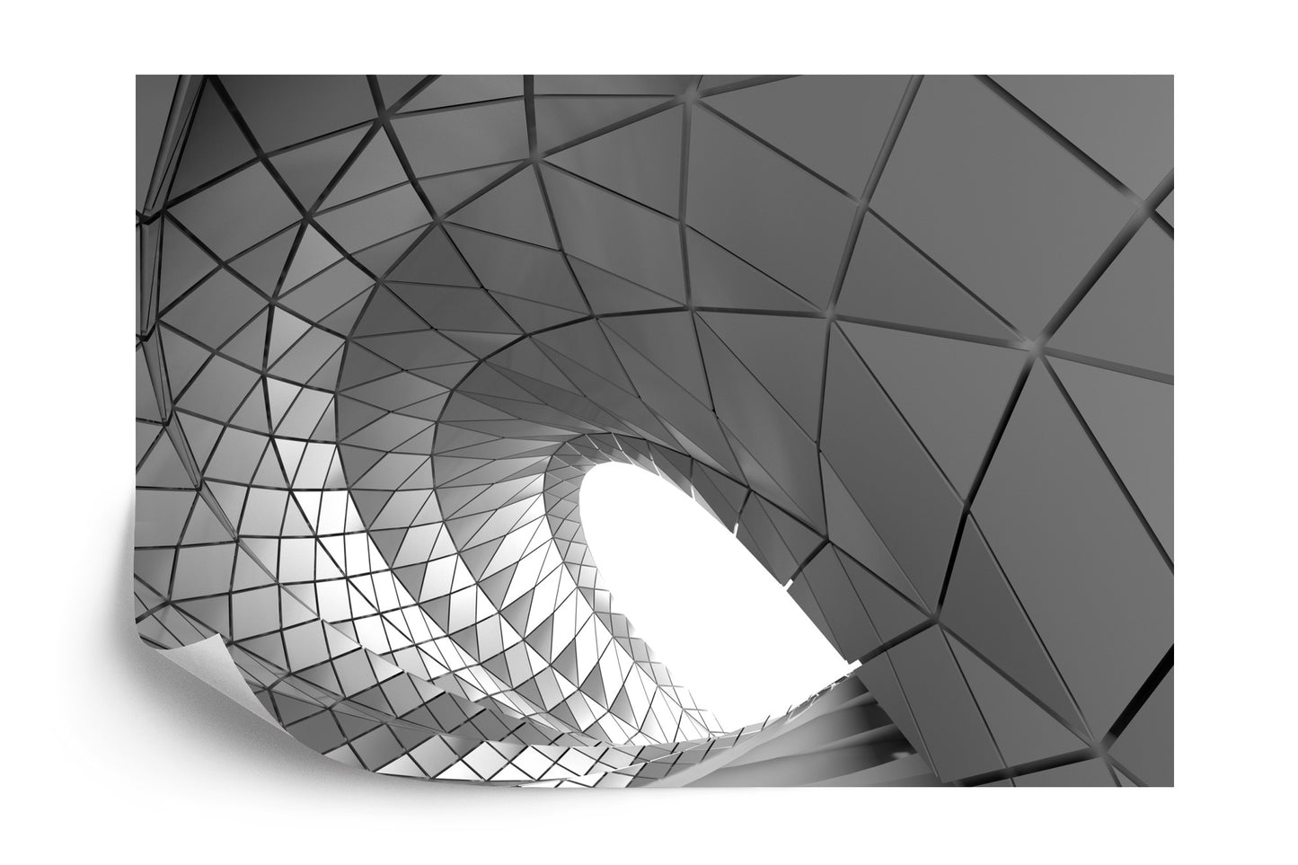 Fototapete 3D Tunnel - Grau