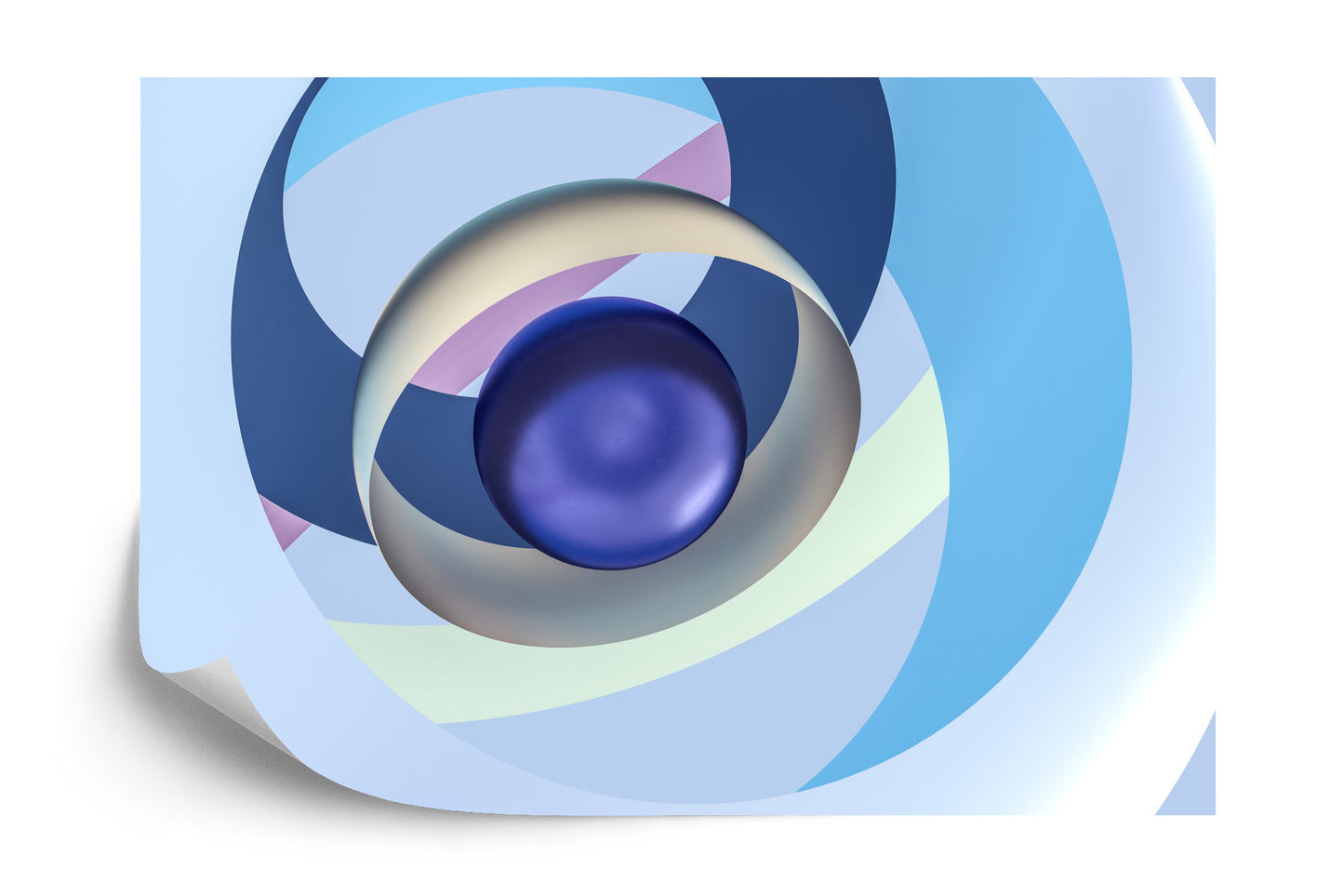 Fototapete Optische 3D-Kugel