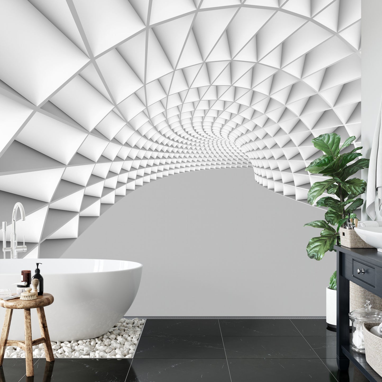 Fototapete 3D Tunnel - Tiefe