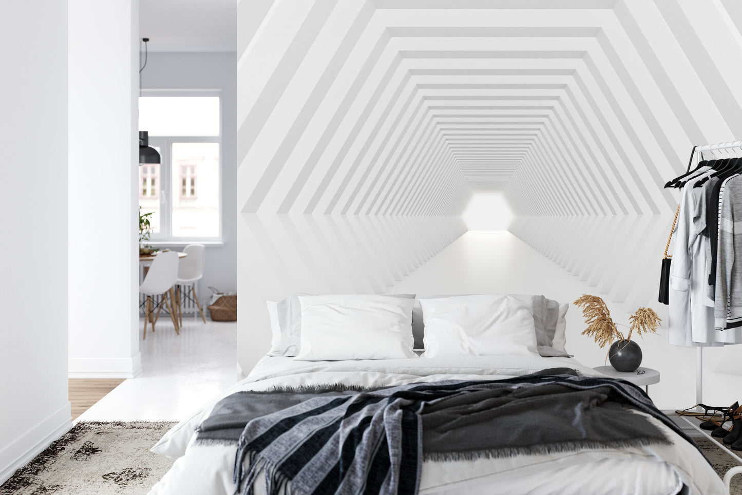 Fototapete 3D Tunnel - Fürs Schlafzimmer