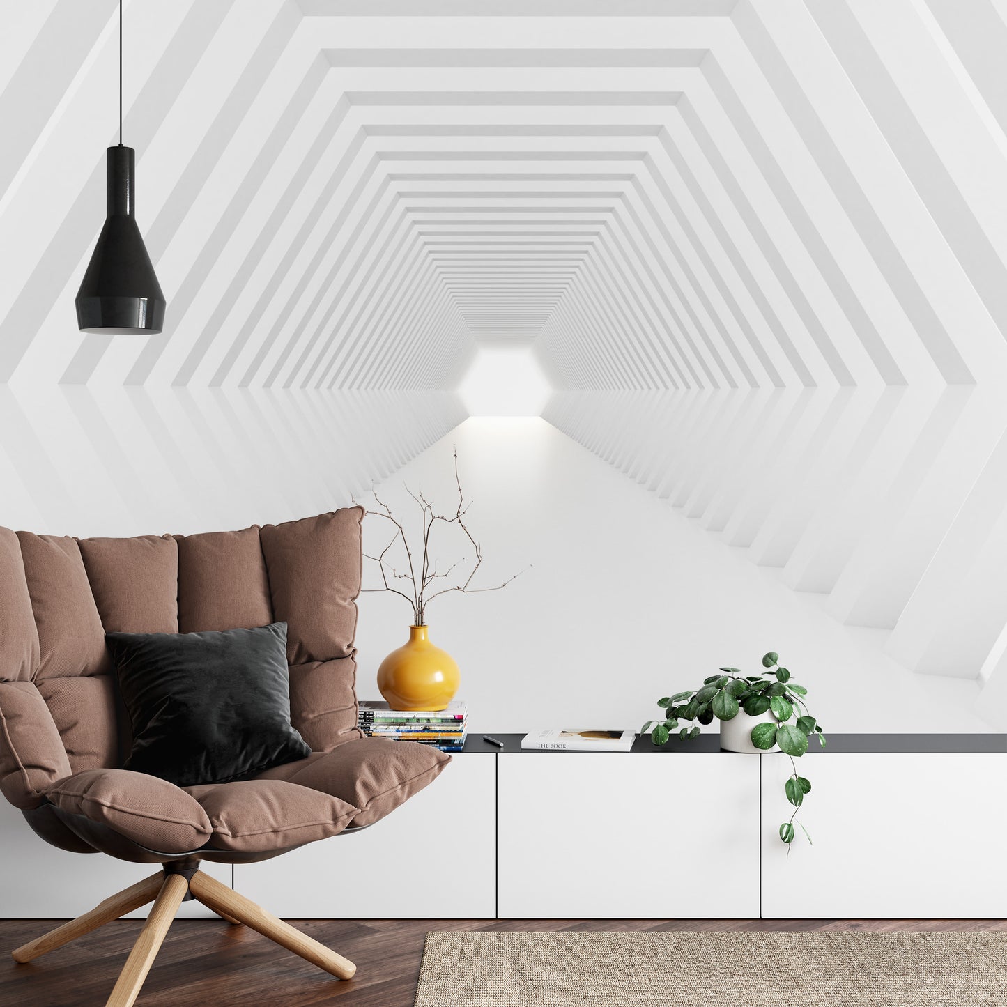 Fototapete 3D Tunnel - Fürs Schlafzimmer
