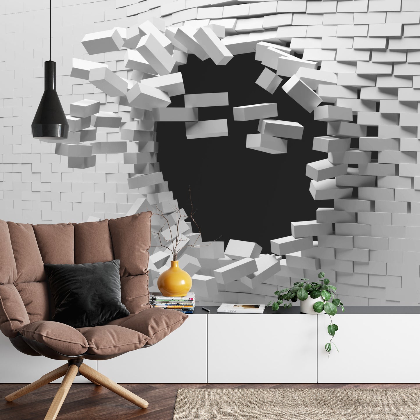 Fototapete Tunnel Aus Ziegel 3D