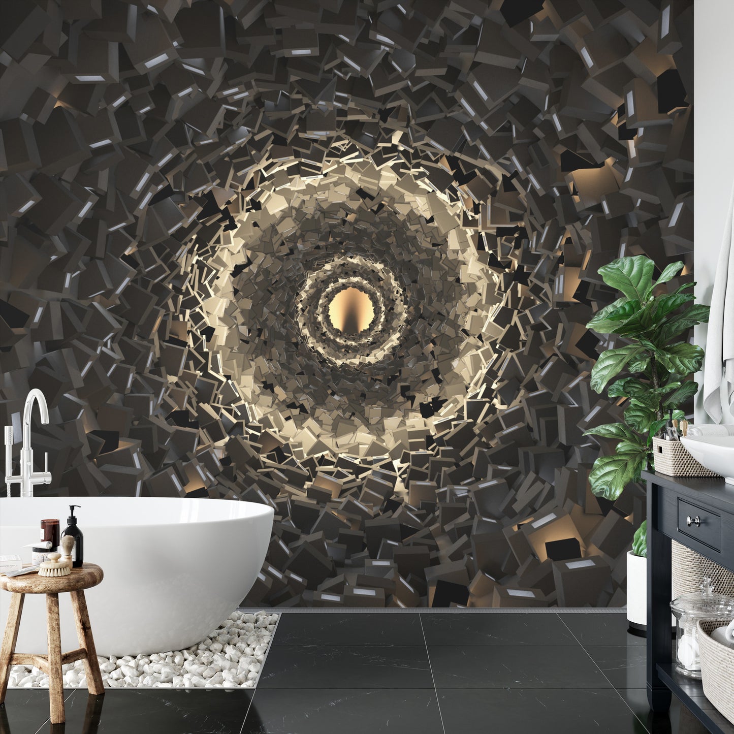 Fototapete 3D Tunnel - Tiefe