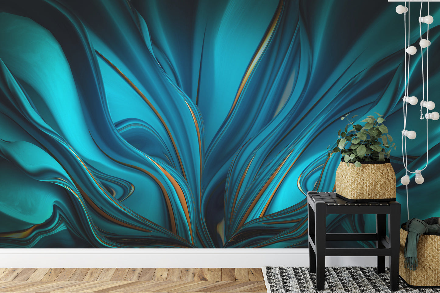 Fototapete Bright Background With A Volumetric Pattern And Print. 3D , 3D Rendering.