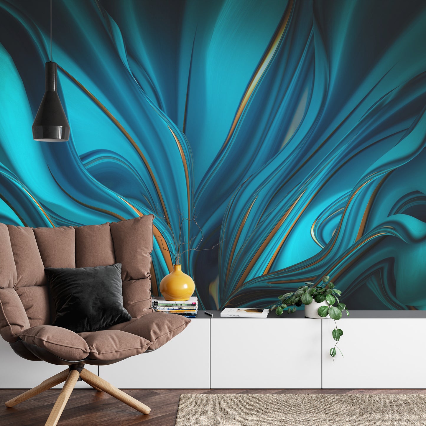Fototapete Bright Background With A Volumetric Pattern And Print. 3D , 3D Rendering.