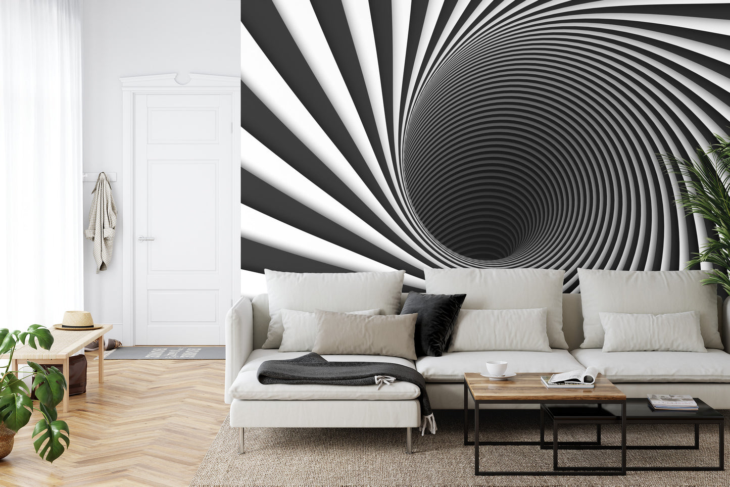 Fototapete Abstract Background Lines Black Hole 3D