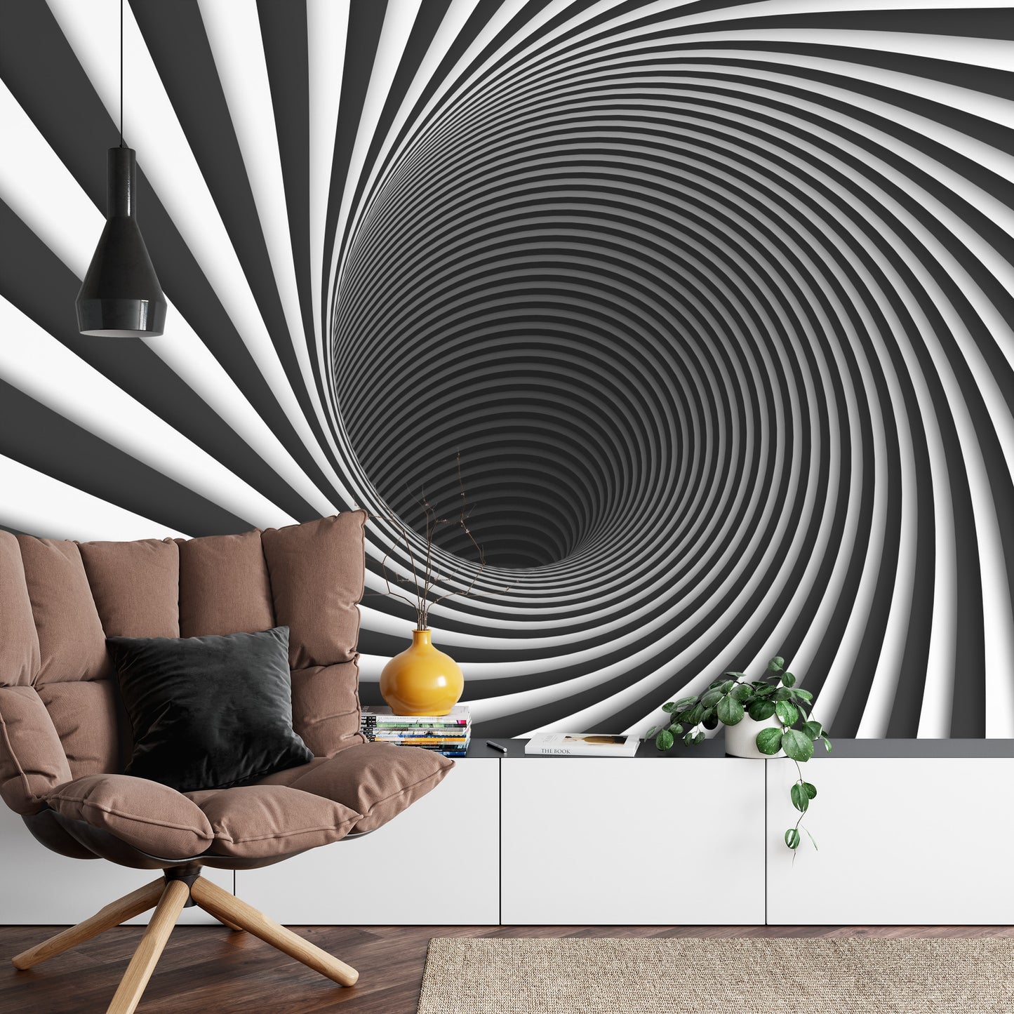 Fototapete Abstract Background Lines Black Hole 3D