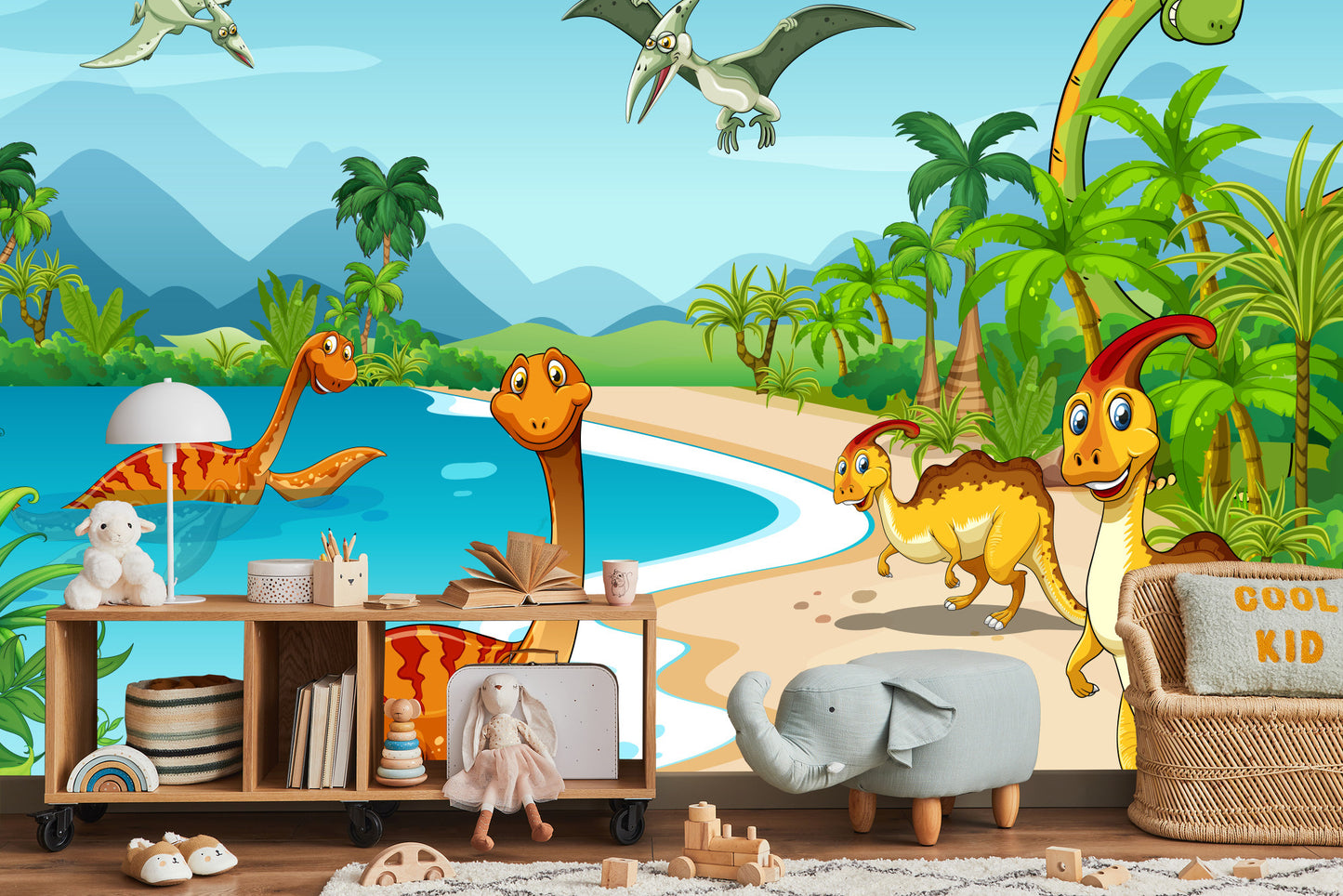 Fototapete Dinosaurier Am Strand