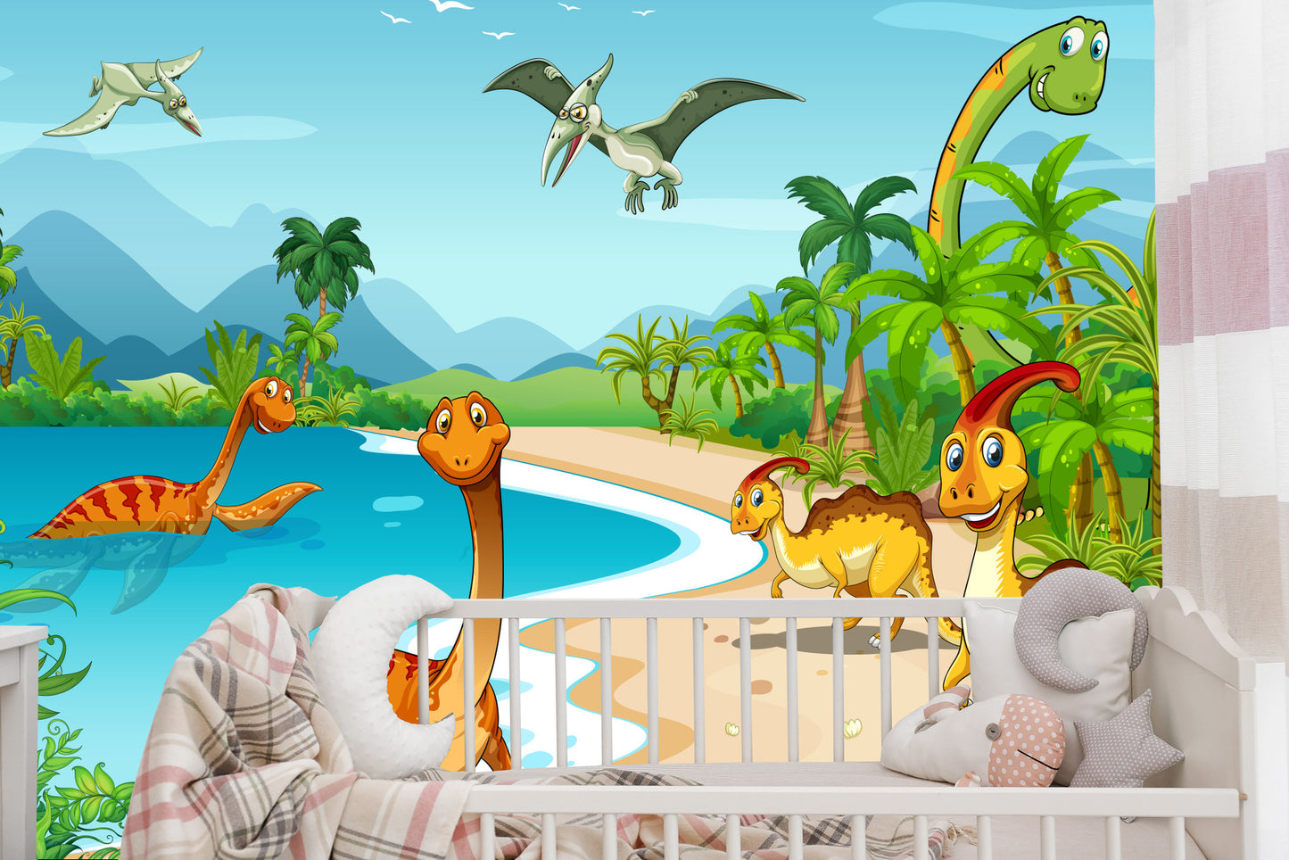 Fototapete Dinosaurier Am Strand