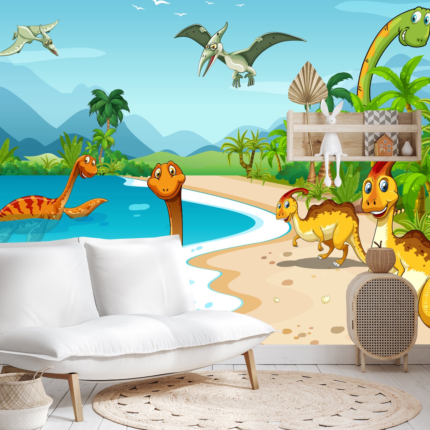 Fototapete Dinosaurier Am Strand