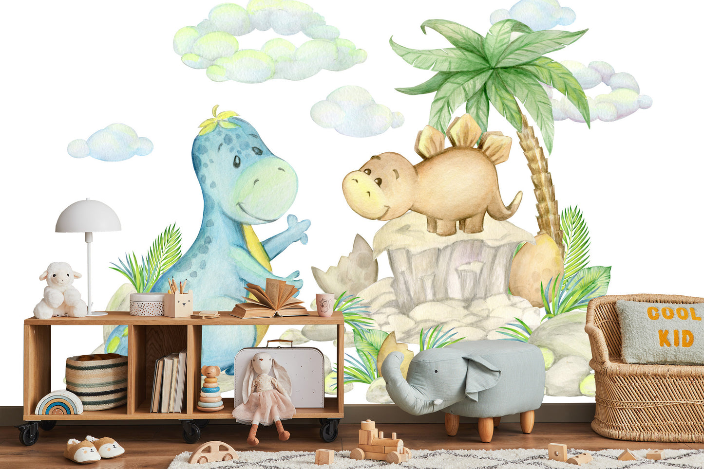 Fototapete Kleine Dinosaurier Auf Den Steinen