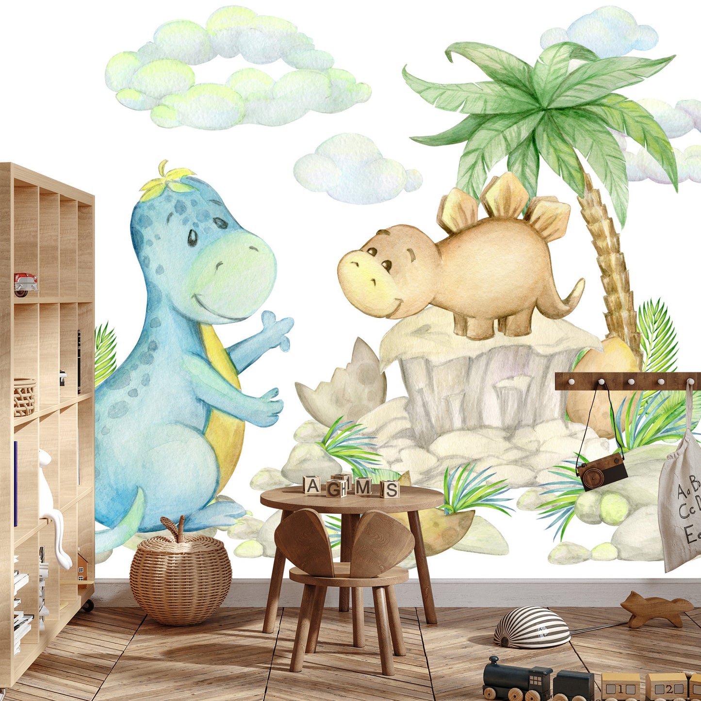 Fototapete Kleine Dinosaurier Auf Den Steinen