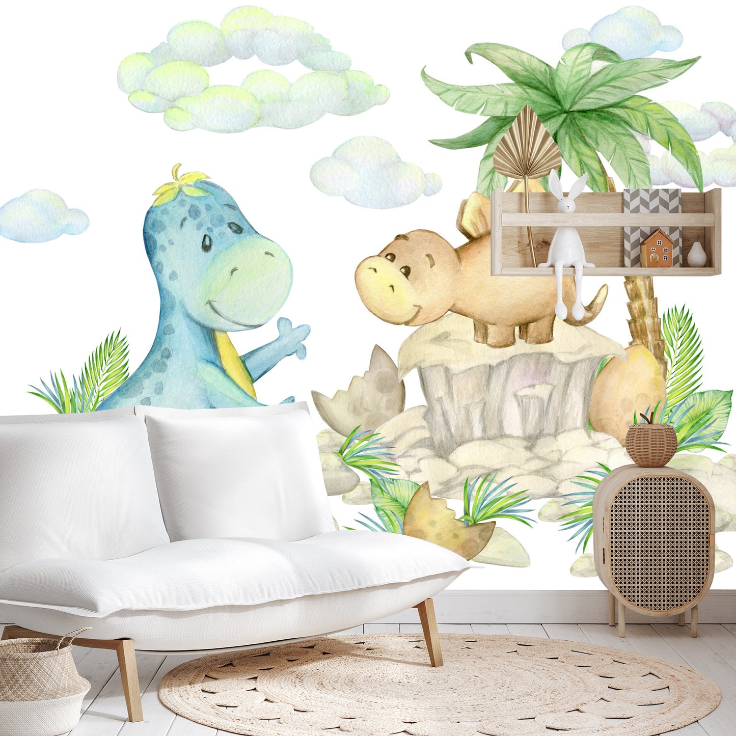 Fototapete Kleine Dinosaurier Auf Den Steinen