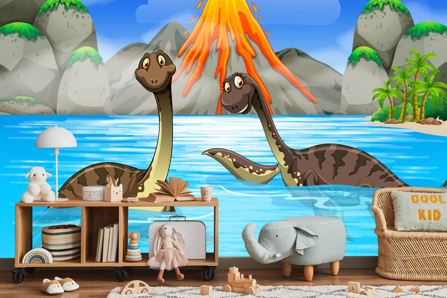 Fototapete Dinosaurier Im Wasser