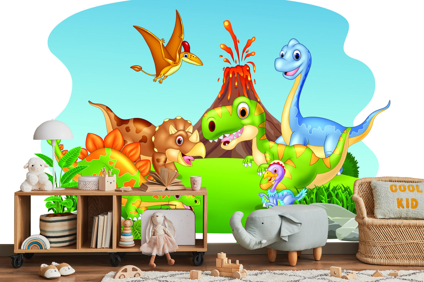 Fototapete Glückliche Dinosaurier