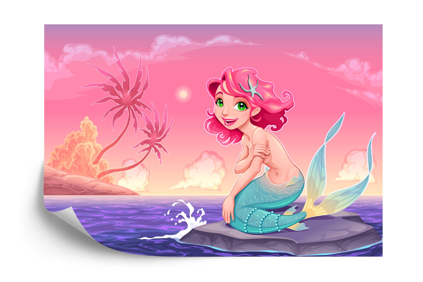 Fototapete Lustige Sirene