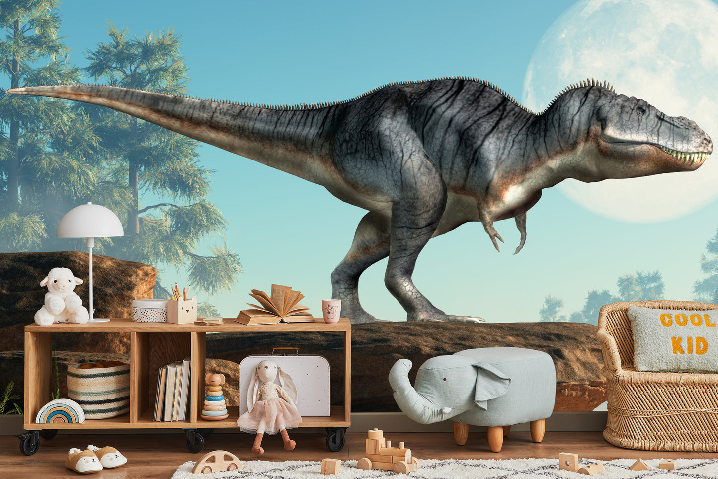 Fototapete Dinosaurier Auf Den Felsen