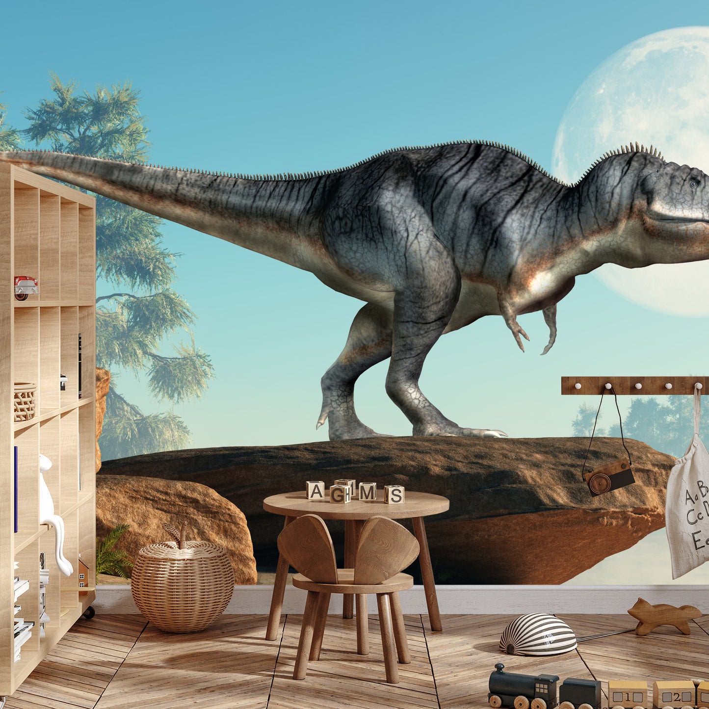 Fototapete Dinosaurier Auf Den Felsen