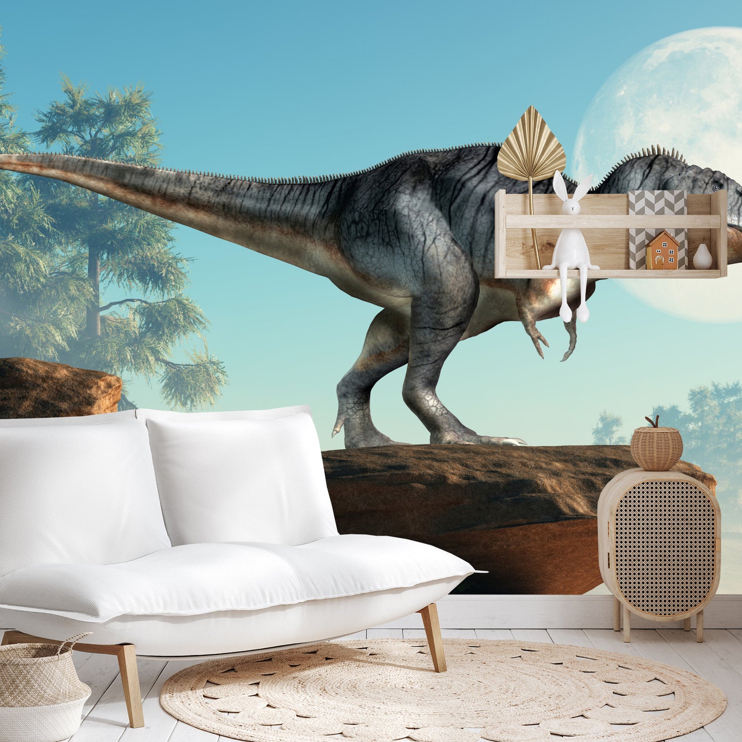 Fototapete Dinosaurier Auf Den Felsen